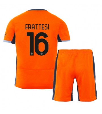 Inter Milan Davide Frattesi #16 Tredjeställ Barn 2023-24 Kortärmad (+ Korta byxor)
